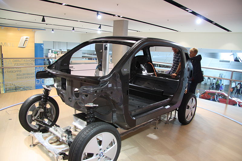 Bodywork Of BMW I3 In BMW Museum In Munich Bayern