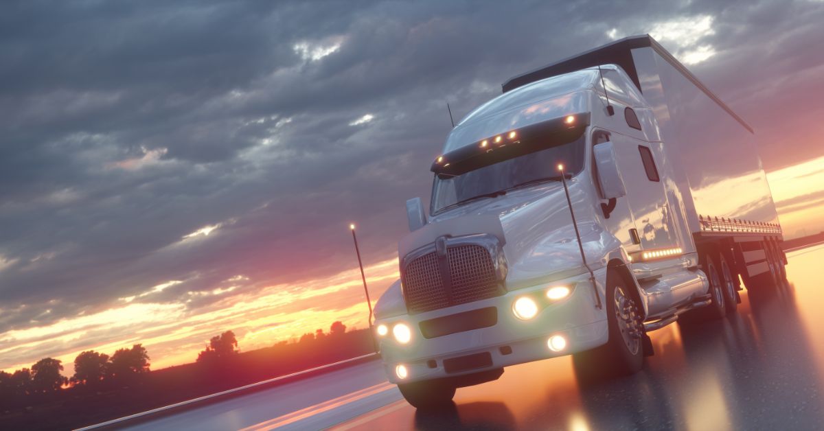 Camion Blanco Atardecer