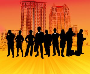 1209081 City People At Sunset