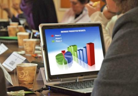 Laptop At Meeting Table